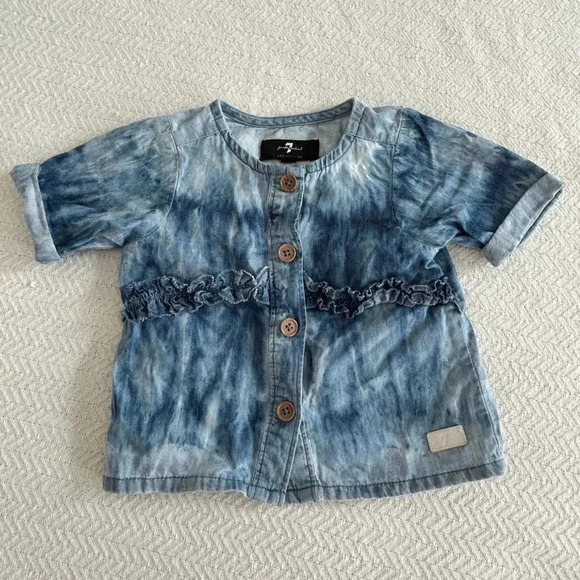 7 For All Mankind Shirt and Short Set size 12 months - Picture 3 of 13